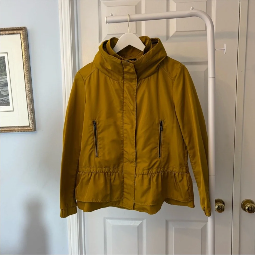 Zara Yellow Peplum Utility Jacket Size Small - Picture 4 of 12